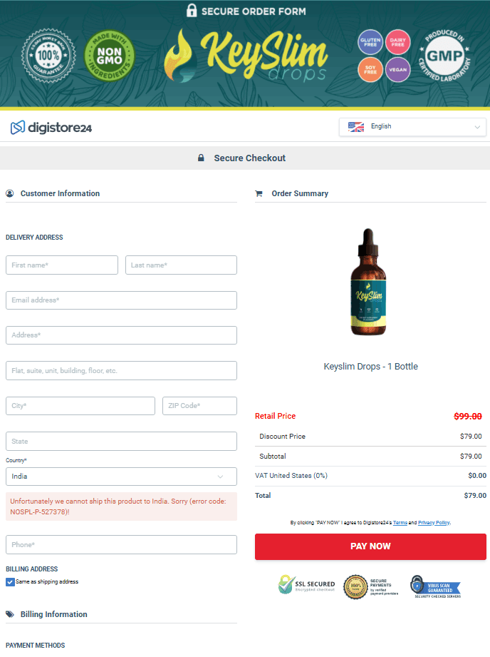 Lipoextreme order slip